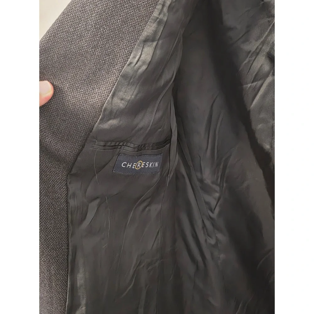 Chereskin 44R 100% Lambswool Blazer Charcoal Gray 3-Button Sport Coat Jacket Men
